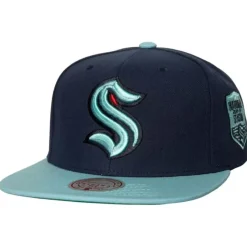 2 Tone Side Patch Snapback Seattle Kraken