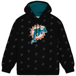 Aop Fleece Hoodie Miami Dolphins