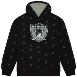 Aop Fleece Hoodie Oakland Raiders
