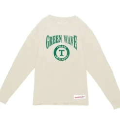 Arched Logo Lockup Slub Ls Tee Tulane University