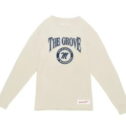 Arched Logo Lockup Slub Ls Tee University Of Mississippi