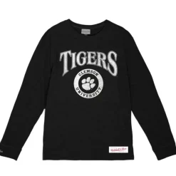 Arched Logo Lockup Slub Ls Tee Clemson University