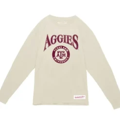 Arched Logo Lockup Slub Ls Tee Texas A&M University