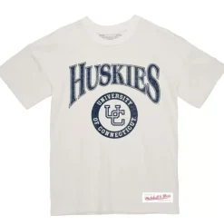 Arched Logo Lockup Slub Tee University Of Connecticut