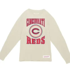 Arched Logo Slub Ls Tee Cincinnati Reds