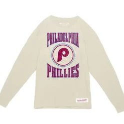 Arched Logo Slub Ls Tee Philadelphia Phillies