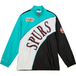 Arched Retro Lined Windbreaker San Antonio Spurs