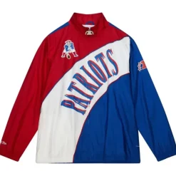Arched Retro Lined Windbreaker New England Patriots