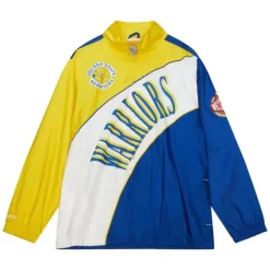Arched Retro Lined Windbreaker Golden State Warriors