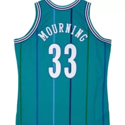 Authentic Alonzo Mourning Charlotte Hornets Road 1992-93 Jersey