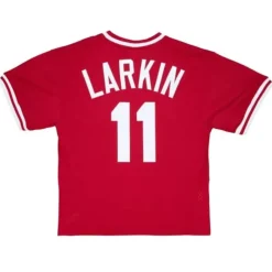Authentic Barry Larkin Cincinnati Reds 1990 Pullover Jersey