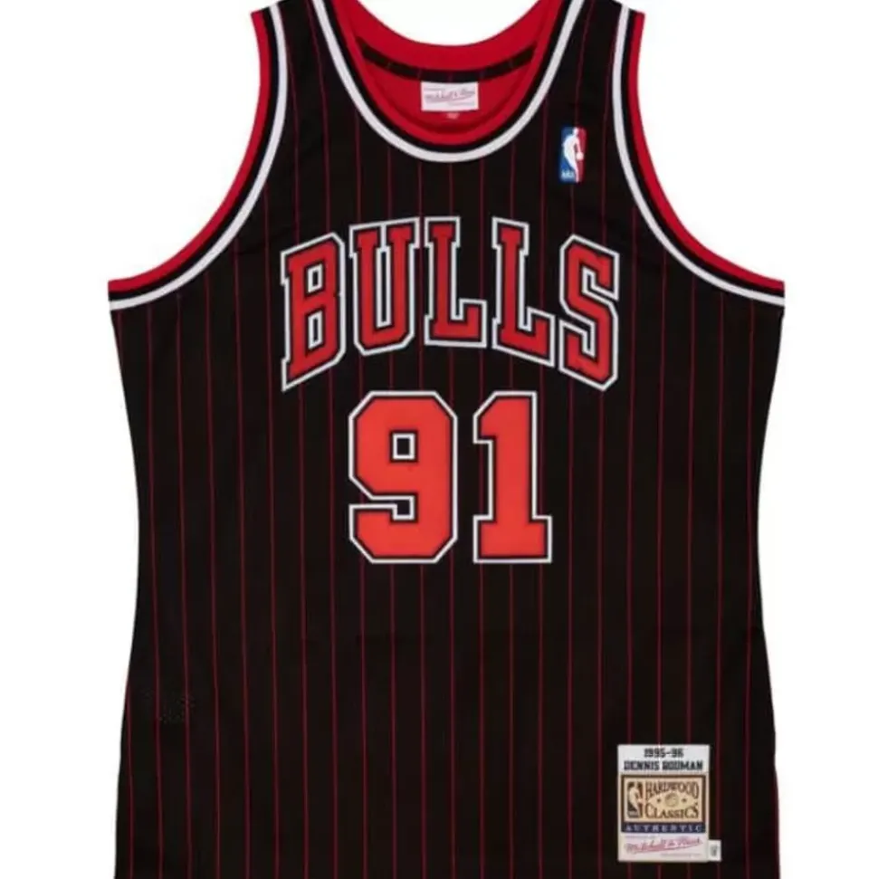 Authentic Dennis Rodman Chicago Bulls 1995-96 Jersey