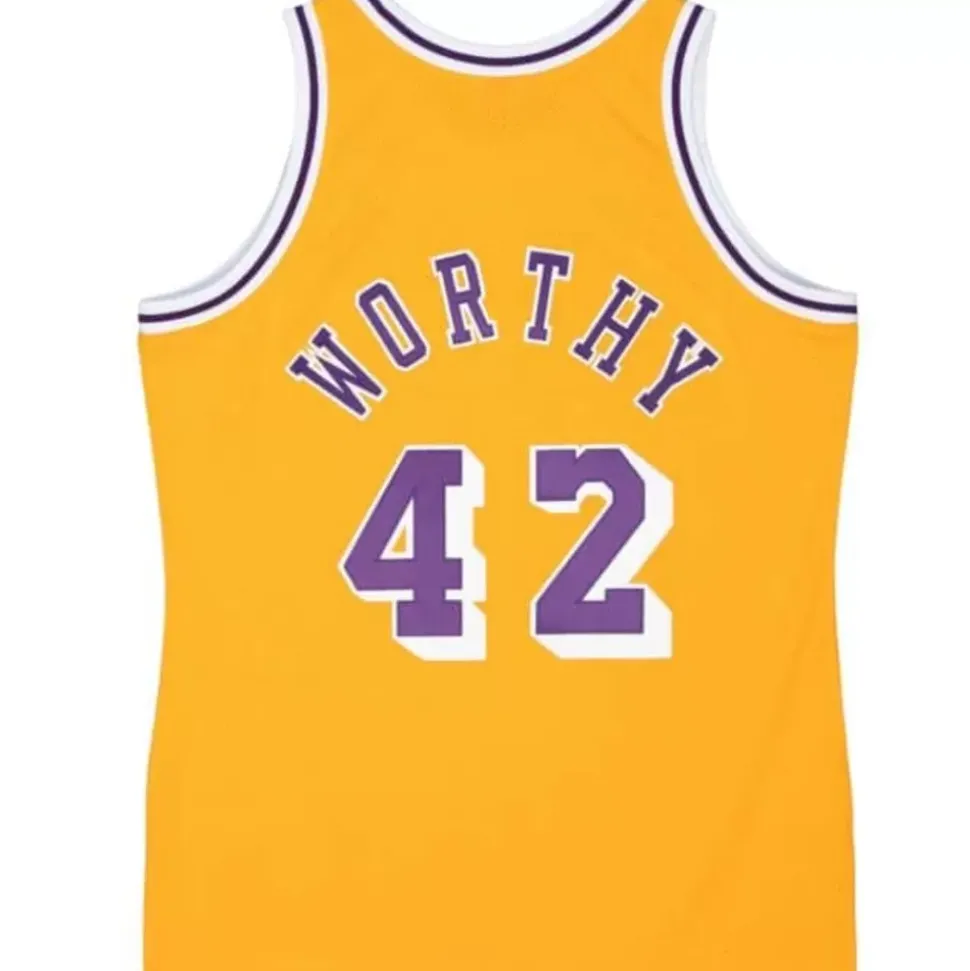 Authentic James Worthy Los Angeles Lakers 1984-85 Jersey