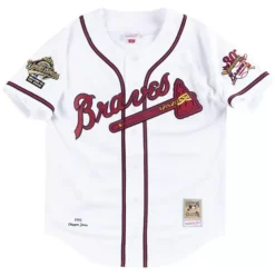 Authentic Jersey Atlanta Braves Home 1995 Chipper Jones