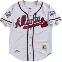 Authentic Jersey Atlanta Braves Road 1999 Chipper Jones