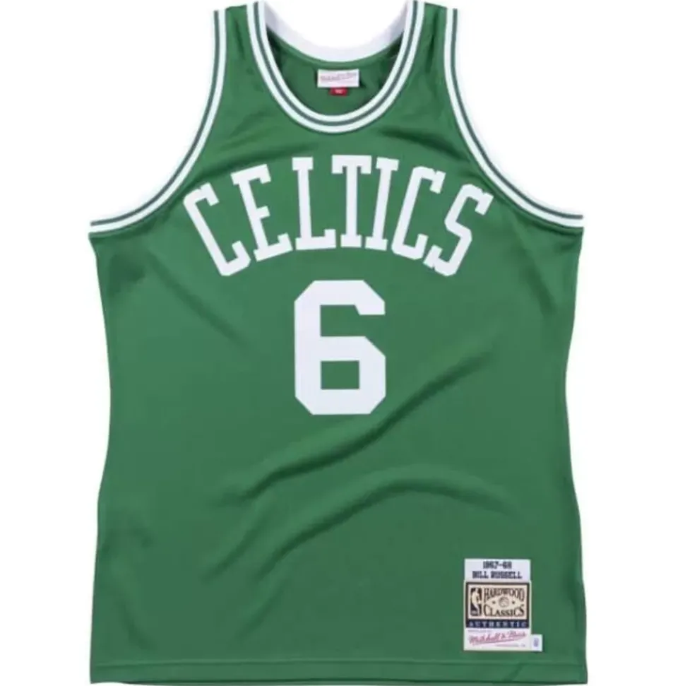 Authentic Jersey Boston Celtics 1967-68 Bill Russell