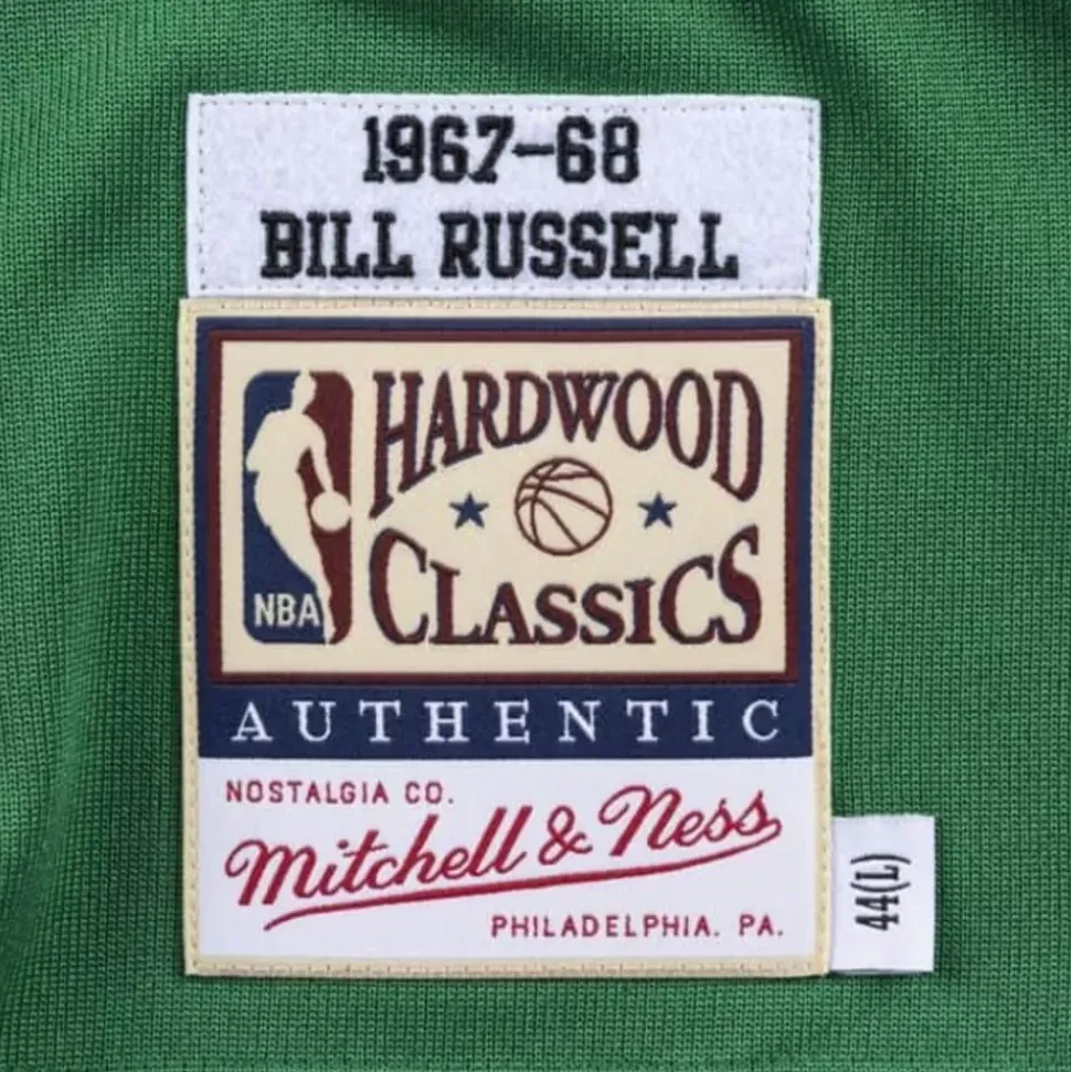 Authentic Jersey Boston Celtics 1967-68 Bill Russell