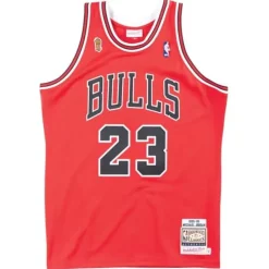 Authentic Jersey Chicago Bulls Road Finals 1995-96 Michael Jordan