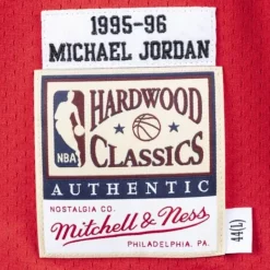 Authentic Jersey Chicago Bulls Road Finals 1995-96 Michael Jordan