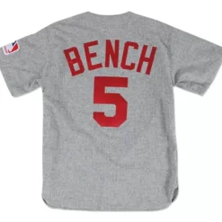 Authentic Jersey Cincinnati Reds Road 1969 Johnny Bench