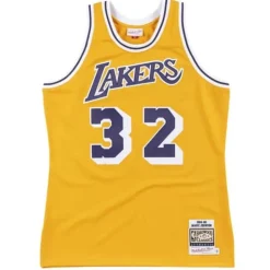 Authentic Jersey Los Angeles Lakers Home 1984-85 Magic Johnson