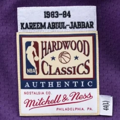 Authentic Jersey Los Angeles Lakers 1983-84 Kareem Abdul-Jabbar