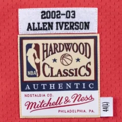Authentic Jersey Philadelphia 76Ers 2002-03 Allen Iverson