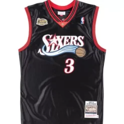 Authentic Jersey Philadelphia 76Ers Road Finals 2000-01 Allen Iverson