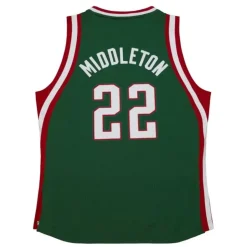 Authentic Khris Middleton Milwaukee Bucks Road 2013-14 Jersey