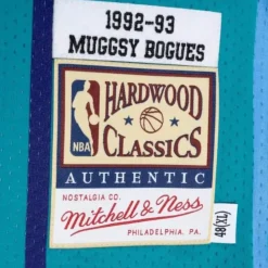 Authentic Muggsy Bogues Charlotte Hornets Road 1992-93 Jersey