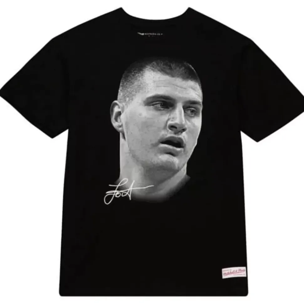 Big Face B/W Tee Players Association - Nba Nikola Jokic