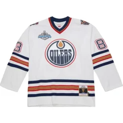 Blue Line Ales Hemsky Edmonton Oilers White 2005 Jersey