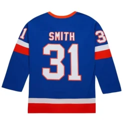 Blue Line Billy Smith New York Islanders Dark 1982 Jersey