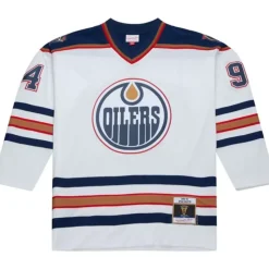 Blue Line Ryan Smyth Edmonton Oilers White 1996 Jersey