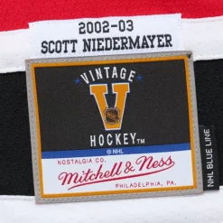 Blue Line Scott Niedermayer New Jersey Devils Dark 2002 Jersey