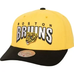 Boom Text Pro Snapback Vntg Boston Bruins