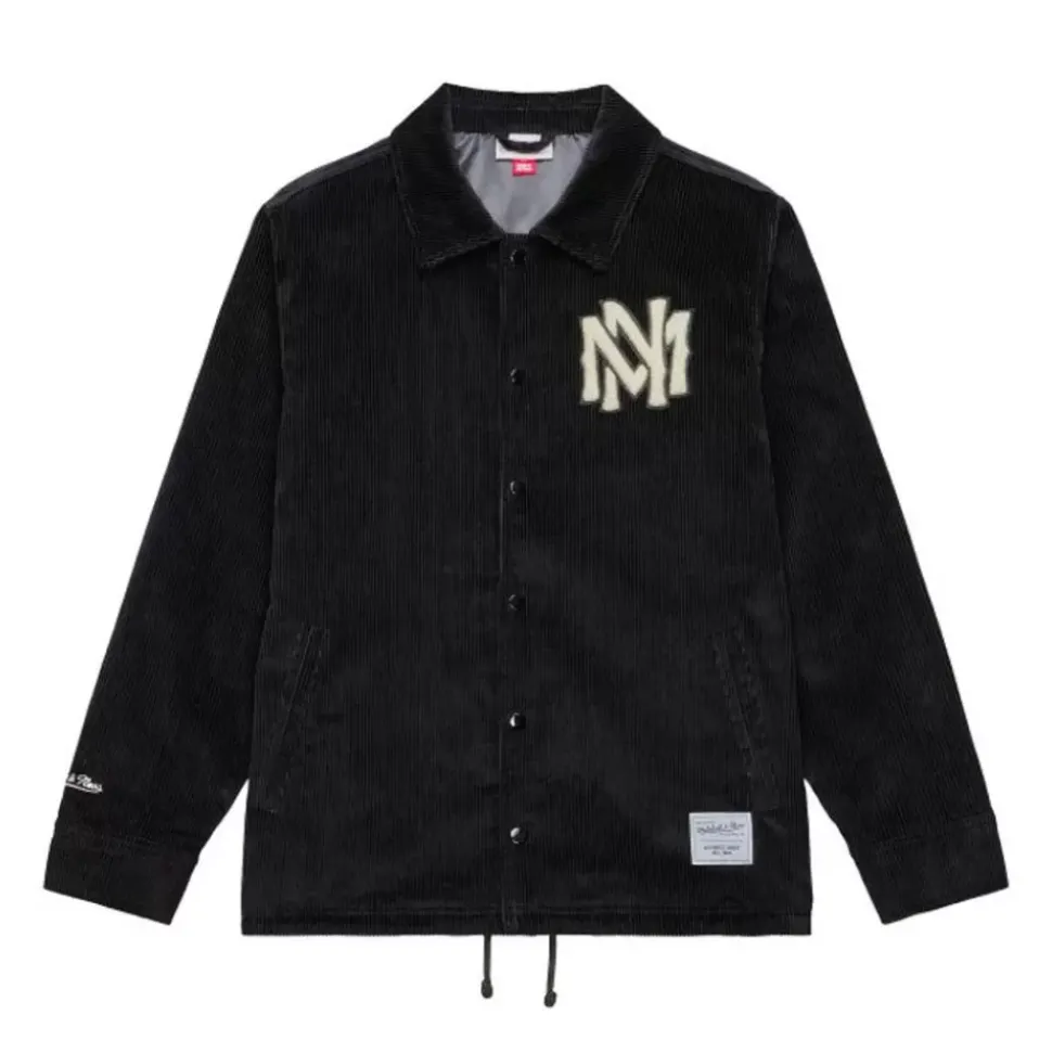 Branded M&N Interlock Corduroy Coaches Jacket