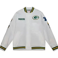 City Collection Lightweight Satin Jacket Green Bay Packers