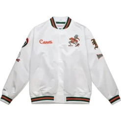 City Collection Lightweight Satin Jacket University Of Miami