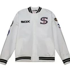 City Collection Lightweight Satin Jacket Chicago White Sox