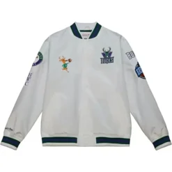 City Collection Lightweight Satin Jacket Milwaukee Bucks