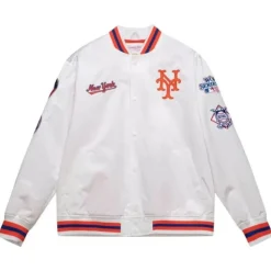 City Collection Lightweight Satin Jacket New York Mets