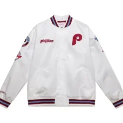 City Collection Lightweight Satin Jacket Philadelphia Phillies