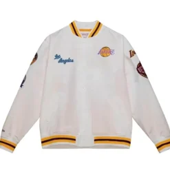 City Collection Lightweight Satin Jacket Los Angeles Lakers