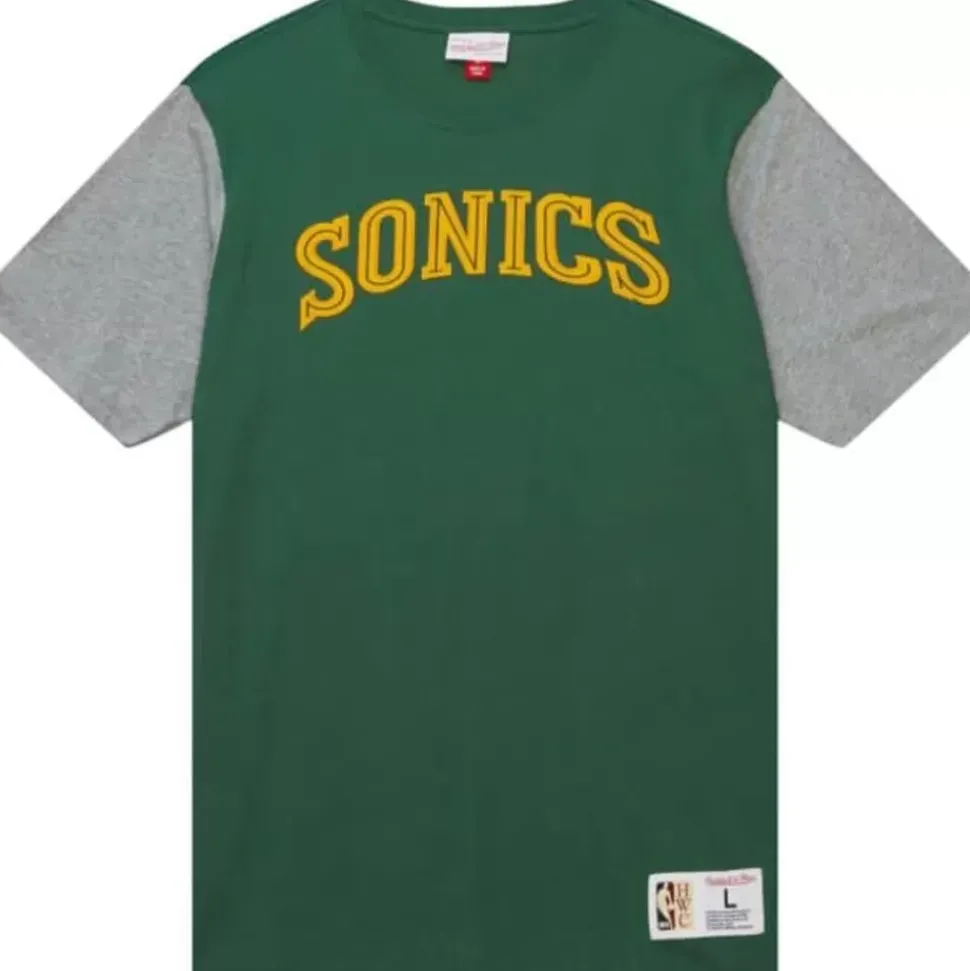 Color Blocked Ss Tee Seattle Supersonics