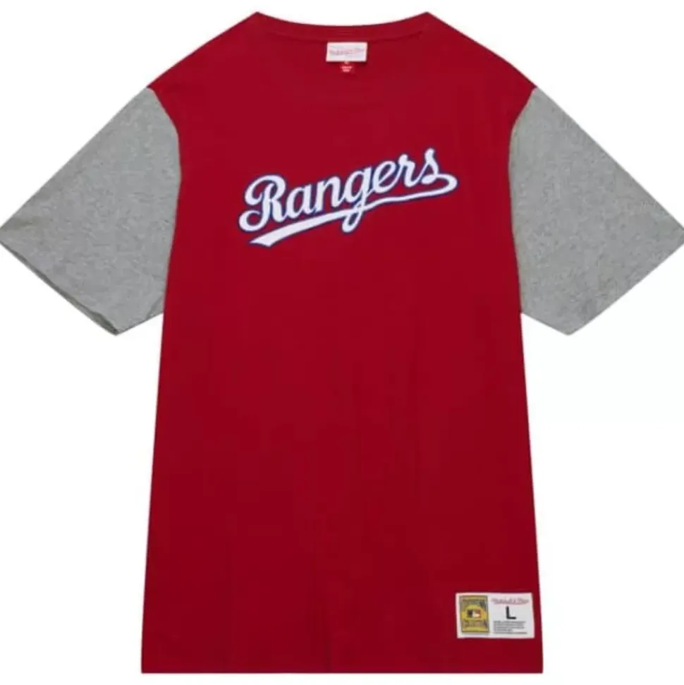 Color Blocked Ss Tee Texas Rangers