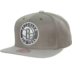 Cool Grey Snapback Brooklyn Nets