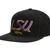 Cord Script Snapback Louisiana State University