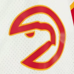 Cream Swingman Shorts Atlanta Hawks 1986