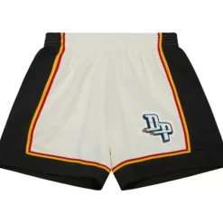 Cream Swingman Shorts Detroit Pistons 1998